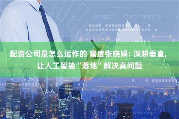 配资公司是怎么运作的 蜜度张晓娟: 深耕垂直, 让人工智能“落地”解决真问题